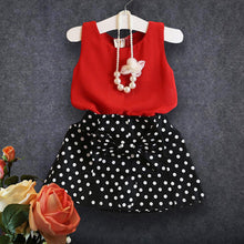 Load image into Gallery viewer, Polka Dot Chiffon Set | With Top and Skirt - # BAAA51210059 &amp; GIAA212310023
