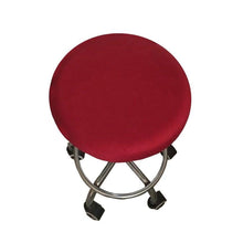 Load image into Gallery viewer, Polyester Fabric Round Chair Cover Waterproof Dining Seat Chair Covers Hotel Banquet Seat Covers Chair Protector Round Bar Stool Seat Covers Washable Stool Cushion Slipcover Elastic Bar Chair Covers
