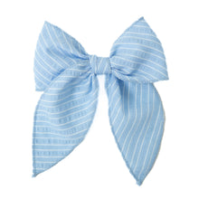 Load image into Gallery viewer, Pond Stripe Darling Hair Bow
