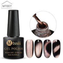 Load image into Gallery viewer, Popular Cat Eye Gel Nail Polish Magnetic Colorful UV Rainbow Gel Fashion Charming Effect Modern Design
