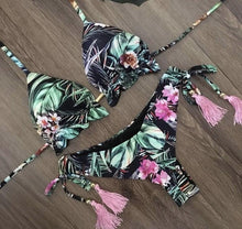 Load image into Gallery viewer, Popular Women's Beachwear  Bikini Set Swimwear Push-Up Padded Swimsuit Floral Bikini Set Low Rise Ruffled Two Pieces Swimsuit Push Up Bathing Suit Swimwear
