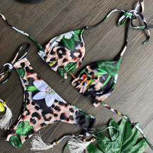 Load image into Gallery viewer, Popular Women's Beachwear  Bikini Set Swimwear Push-Up Padded Swimsuit Floral Bikini Set Low Rise Ruffled Two Pieces Swimsuit Push Up Bathing Suit Swimwear
