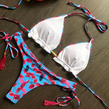 Load image into Gallery viewer, Popular Women's Beachwear  Bikini Set Swimwear Push-Up Padded Swimsuit Floral Bikini Set Low Rise Ruffled Two Pieces Swimsuit Push Up Bathing Suit Swimwear
