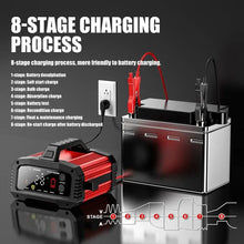 Load image into Gallery viewer, Brand Name Portable Smart Car Battery Charger - 25A/15A for 12V-24V Batteries, Pulse Repair, AGM, GEL, LiFePo4
