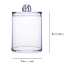 Load image into Gallery viewer, Portable 2pcs Cosmetics Storage Box Makeup Organizer Bathroom Jar Cotton Swab Cotton Pad Jewelry Round Plastic Box Storage Container
