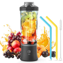 Load image into Gallery viewer, Portable Blender 600ml Electric Juicer Fruit Mixers 4000mah Usb Rechargeable Smoothie Mini Blender Personal Juicer Colorful Cup  Personal Size Blender Mini Fruit Mixer Milkshake Smoothie Maker With Usb Rechargeable Juicer
