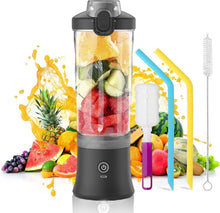 Load image into Gallery viewer, Portable Blender 600ml Electric Juicer Fruit Mixers 4000mah Usb Rechargeable Smoothie Mini Blender Personal Juicer Colorful Cup  Personal Size Blender Mini Fruit Mixer Milkshake Smoothie Maker With Usb Rechargeable Juicer
