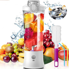 Load image into Gallery viewer, Portable Blender 600ml Electric Juicer Fruit Mixers 4000mah Usb Rechargeable Smoothie Mini Blender Personal Juicer Colorful Cup  Personal Size Blender Mini Fruit Mixer Milkshake Smoothie Maker With Usb Rechargeable Juicer
