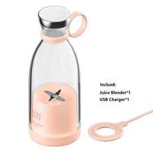 Load image into Gallery viewer, Portable Blender Juicer Bottle Mixer Electric Wireless Charge Mini Fruit Mixers Juicer Cup Blender Milkshake Juice Maker Machine Portable Mini Blender with Wireless Charging for Home, Office &amp; Outdoor Juicer
