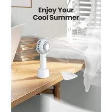Load image into Gallery viewer, Portable Fan Mini Handheld Fan USB Rechargeable 3 Speed Personal Handheld Small Pocket Fan with Base for Indoor Outdoor Handheld Fan Mini Portable Fan Rechargeable Battery Fan Cute Design 3 Speed Dual Motors Personal Small Desk Fan with Base
