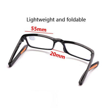 Load image into Gallery viewer, Portable Folding Reading Glasses Anti Blue Light Computer Gaming Eyeglasses Eye Protection Eyewear Men Eyeglasses Women Unisex Eyeglasses Decoration Eyewear Blue Light Blocking Glasses Thick Round Rim Frame Eyeglasses

