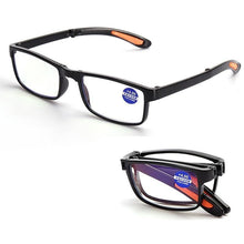 Load image into Gallery viewer, Portable Folding Reading Glasses Anti Blue Light Computer Gaming Eyeglasses Eye Protection Eyewear Men Eyeglasses Women Unisex Eyeglasses Decoration Eyewear Blue Light Blocking Glasses Thick Round Rim Frame Eyeglasses
