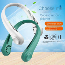 Load image into Gallery viewer, Portable Headphone Design Mini Neck Fan 3 Speeds Hands Free Bladeless Fan Neck Fan Portable Bladeless Fan 5000mAh Battery Rechargeable Personal Fan 3 Speed Adjustable Hands Free Wearable Fan for Travel
