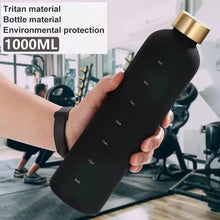 Load image into Gallery viewer, Portable Space Cup Sports Water Bottle Fruit Lemon Juice Drinking Bottle Outdoor travel camping plastic cup beverage utensils Motivational Water Bottle with Time Marker to Drink Reusable Plastic Bottle with BPA Free for Gym and Sports
