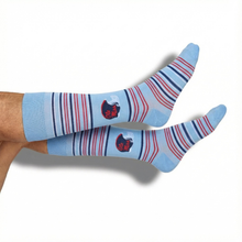 Load image into Gallery viewer, Powder Ole Miss Helmet Dress Socks
