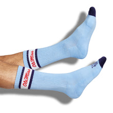 Load image into Gallery viewer, Powder Retro Script Casual Crew Socks
