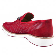 Load image into Gallery viewer, Powerball Textile Printed Red Bottom Casual Shoes For Men
