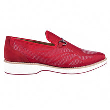 Load image into Gallery viewer, Powerball Textile Printed Red Bottom Casual Shoes For Men
