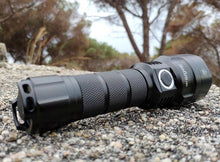 Load image into Gallery viewer, Powerful Flashlight Rechargeable Waterproof Searchlight Powerful Long Beam Distance LED Super Bright Flashlight Cree Torch with  Ramping Indicator USB Charger Super Bright Torch Best For Hiking Hunting Camping Outdoor Sport
