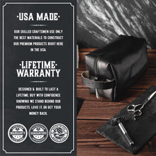 Load image into Gallery viewer, Leather Toiletry Bag for Men | Dopp Kit / Travel Pack
