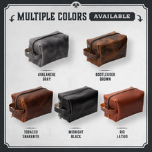 Load image into Gallery viewer, Leather Toiletry Bag for Men | Dopp Kit / Travel Pack
