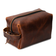 Load image into Gallery viewer, Leather Toiletry Bag for Men | Dopp Kit / Travel Pack

