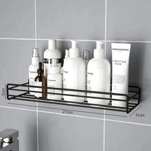 Load image into Gallery viewer, Premium Quality Bathroom Kitchen Punch Corner Frame Shower Shelf Wrought Iron Shampoo Storage Rack Holder with Suction Cup Bathroom Accessories
