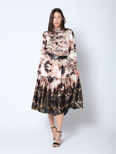 Load image into Gallery viewer, Print Mock Neck Belted Dress
