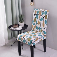 Load image into Gallery viewer, Print Pattened Dining Chair Cover Spandex Elastic Chair Slipcover Stretch Case For Chairs Wedding Hotel Banquet  Fit Stretch Short Dining Room Chair Covers with Printed Pattern Banquet Chair Seat Protector Slipcover For Home Party Hotel Wedding Ceremony
