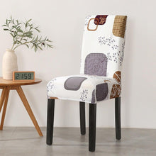 Load image into Gallery viewer, Print Pattened Dining Chair Cover Spandex Elastic Chair Slipcover Stretch Case For Chairs Wedding Hotel Banquet  Fit Stretch Short Dining Room Chair Covers with Printed Pattern Banquet Chair Seat Protector Slipcover For Home Party Hotel Wedding Ceremony
