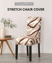 Load image into Gallery viewer, Print Pattened Dining Chair Cover Spandex Elastic Chair Slipcover Stretch Case For Chairs Wedding Hotel Banquet  Fit Stretch Short Dining Room Chair Covers with Printed Pattern Banquet Chair Seat Protector Slipcover For Home Party Hotel Wedding Ceremony

