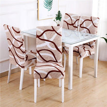 Load image into Gallery viewer, Printed Chair Cover Spandex Stretch Durable Soft Seat Chair Covers Slipcovers for Kitchen Dining Room Wedding Banquet Hotel  Chair Covers for Dining Room Stretch Spandex Removable Washable Anti-dust Seat Slipcover  Protector for Hotel Office Ceremony

