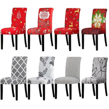 Load image into Gallery viewer, Printed Chair Cover Washable Removable Big Elastic Seat Arm Covers Slipcovers Stretch For Banquet Hotel Printed Dining Chair Slipcovers, Removable Washable Soft Spandex Stretch Chair Covers Banquet Chair
