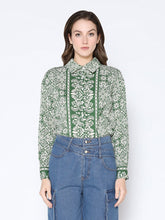 Load image into Gallery viewer, Printed Long Sleeved Button-Down Top
