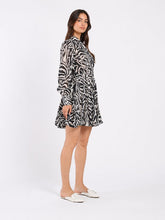 Load image into Gallery viewer, Printed Mini Dress with a Balloon Skirt Silhouette
