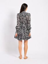 Load image into Gallery viewer, Printed Mini Dress with a Balloon Skirt Silhouette
