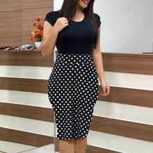 Load image into Gallery viewer, Printed Office Midi Pencil Dress Large Women Dress
