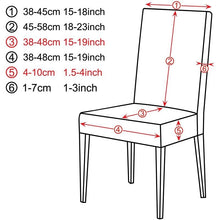 Load image into Gallery viewer, Printed Polyester Fabric Chair Cover Washable Chair Covers Seat Slipcovers Stretch Dining Seat Case For Home Stretch Removable Washable Dining Room Chair Protector Slipcovers/Home Decor Dining Room Seat Cover Multiple Styles
