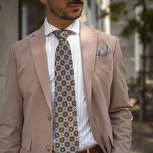 Load image into Gallery viewer, La Vigna - Printed Wool &amp; Silk Tie - Grey
