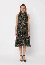 Load image into Gallery viewer, Printed sleeveless waist band dress
