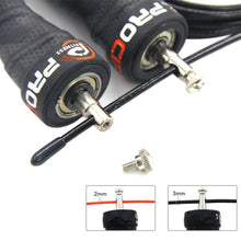 Load image into Gallery viewer, Pro Speed Jump Rope Sweatband Handles Adjustable With Ball Bearings Workout Weight Jump Rope Steel Fast Speed Clip Steel Cable Training Grip Handle With Metal Removable Double Skipping Fitness Training
