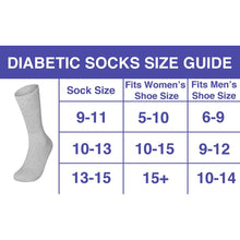 Load image into Gallery viewer, Lot 3 6 12 Pairs Men&#39;s Circulatory Diabetic Crew Socks Size 9-11 10-13 13-15
