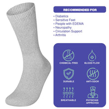 Load image into Gallery viewer, Lot 3 6 12 Pairs Men&#39;s Circulatory Diabetic Crew Socks Size 9-11 10-13 13-15
