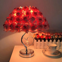 Load image into Gallery viewer, Modern Wedding Decoration Table Lamp Valentine's Day Gift marriage Bedroom Bedside Desk Lamp Creative Roses Flower Light Decorative Table Lamp Cute Study Lamps for Bedroom Décor

