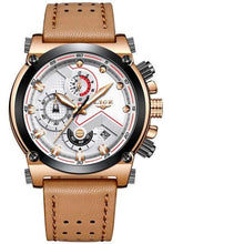 Load image into Gallery viewer, Men's Waterproof Modern Watch With Leather Belts, Stainless Steel Case Excellent Look Perfect Gift
