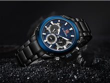 Load image into Gallery viewer, Men's  Waterproof Stainless Steel Watch With Chronometers Business Style Wristwatch Unique Design Perfect Gift
