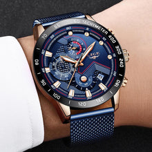 Load image into Gallery viewer, Men's Sports Waterproof Watch With  Stainless Steel Bracelet Unique Design Perfect Gift For Your Man
