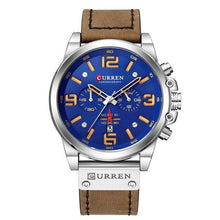 Load image into Gallery viewer, Retro  Waterproof Watch With Chronometers Steel Case And Leather Belts Unique Design Excellent Look Perfect Gift For Your Man
