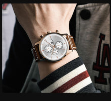 Load image into Gallery viewer, 2021 New Business Men Watch Full Steel Quartz Luxury Casual Waterproof Leather Sports Male Wristwatch
