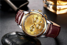 Load image into Gallery viewer, Men's Elegant Watch With Chronometers And Leather Belts  Business Style Perfect Gift Excellent Look
